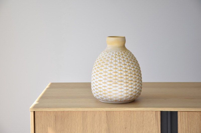 CERAMIC VASE BASKET COLLECTION. LARGE | VP Interiorismo