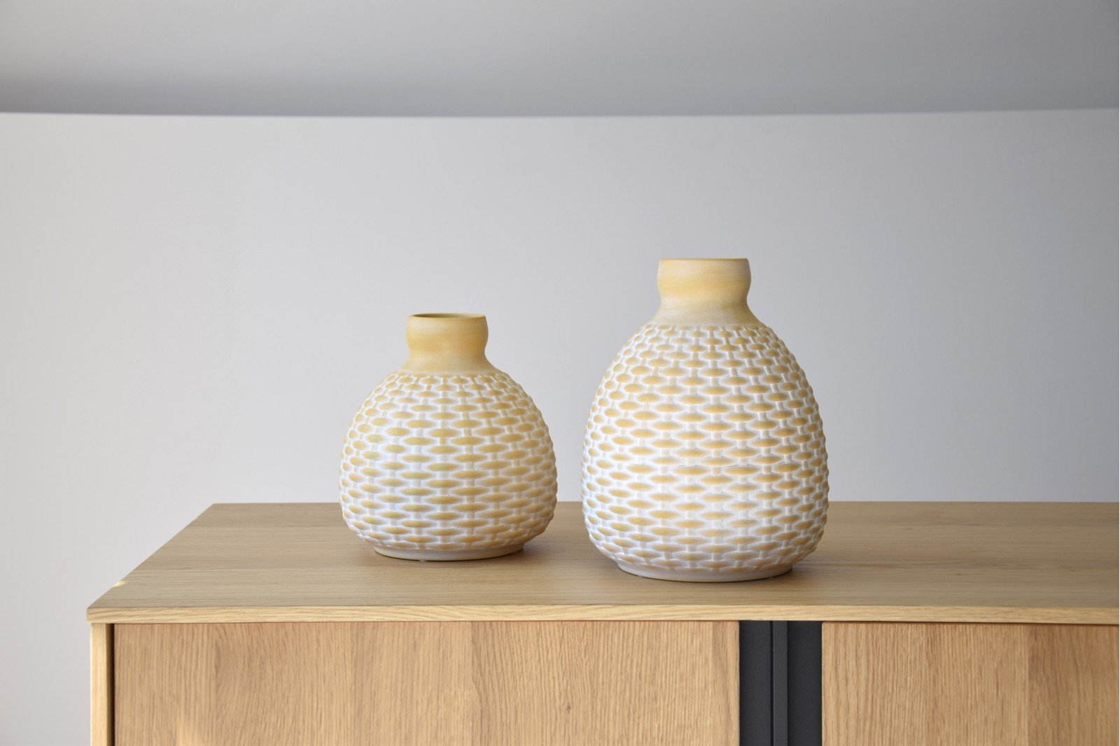 JARRON CERAMICA COLECCION CESTA. GRANDE