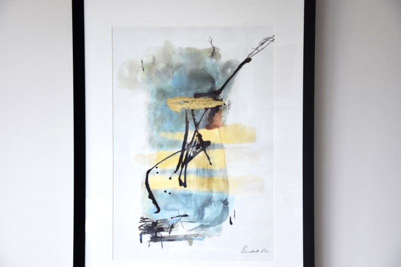 ABSTRACT PAINTING TRACES N.8. GLASS | VP Interiorismo