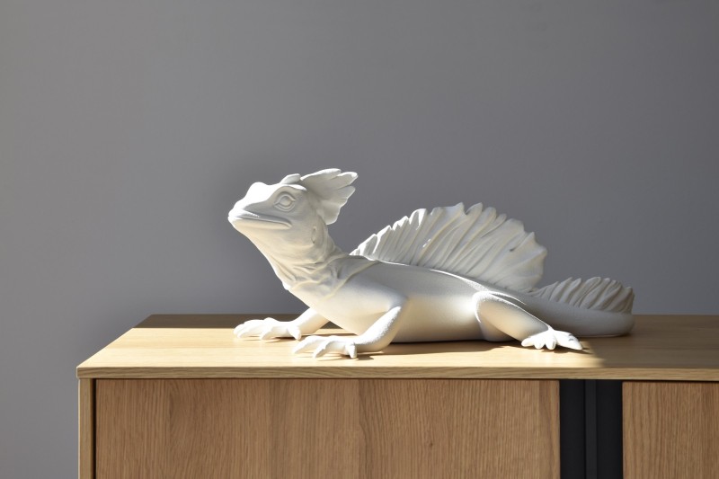 BASILISK.CERAMIC SCULPTURE MATT WHITE | VP Interiorismo